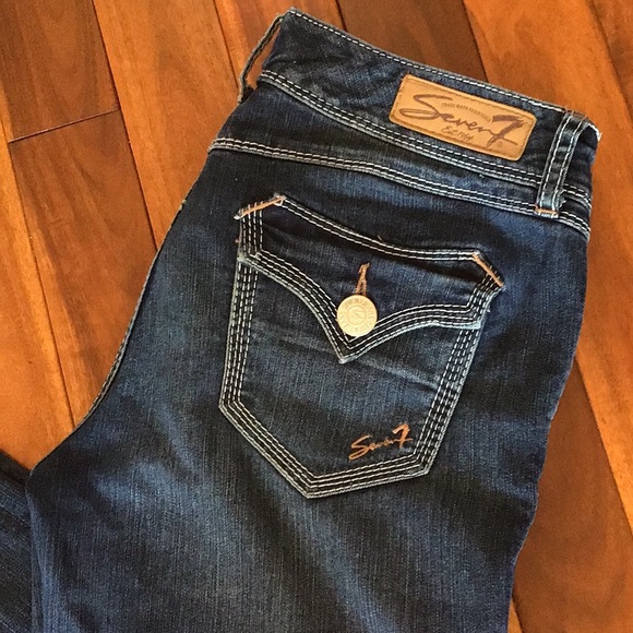 Old School Seven7 Rocker Slims Jeans Sz 30 - Picture 1 of 4